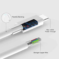 USB-C to USB-C or USB-C to Lightning charging cables