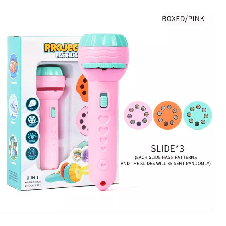 Dual Purpose Projection Flashlight – Kids LED Projector & Flashlight Toy