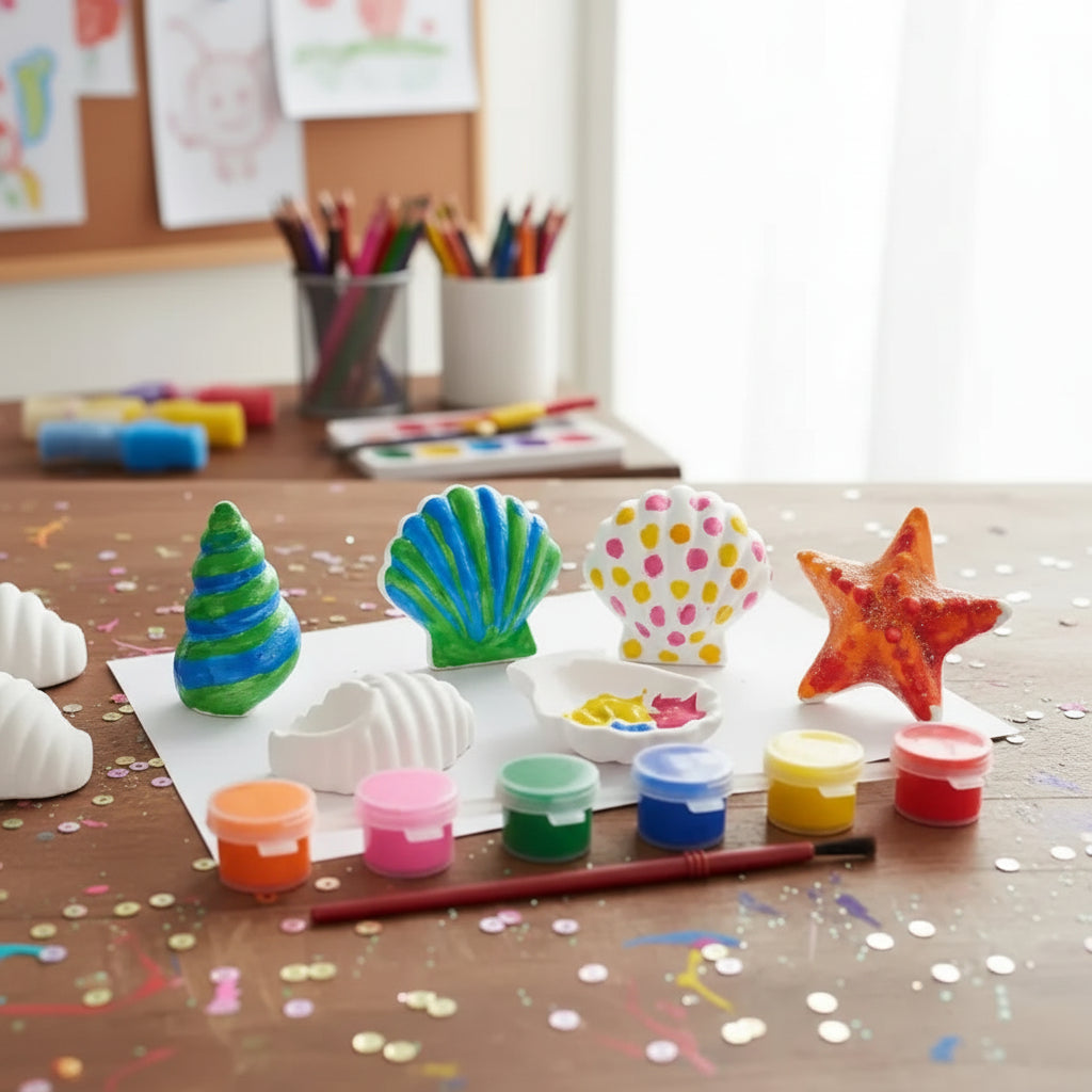 Kids Ceramic Coloring and Painting Activity Set