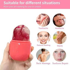 Ice Face Roller Mold – Reusable Silicone Beauty Cube for Glowing Skin