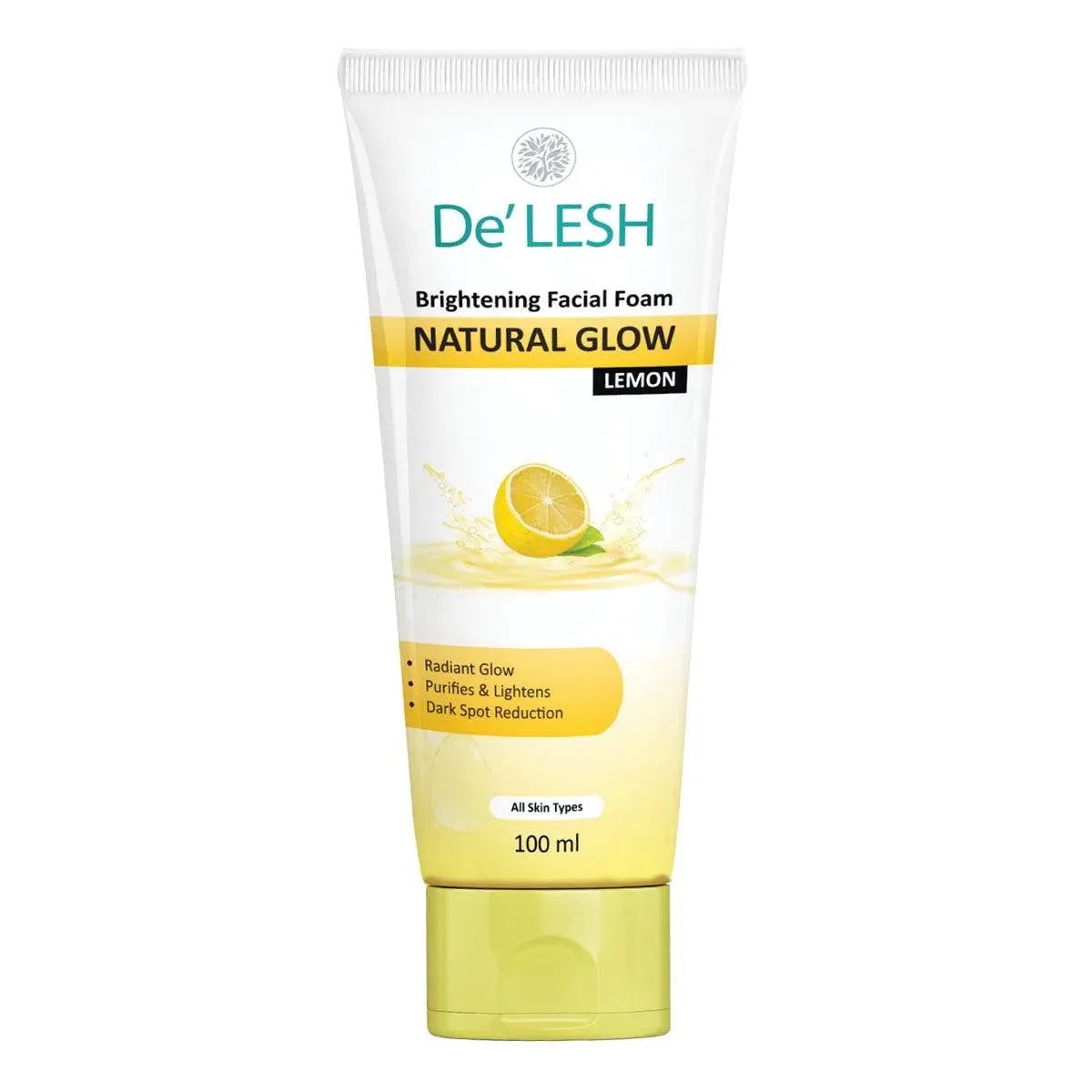 De’LESH Natural Glow Lemon Face Wash for All Skin Types – 100ml
