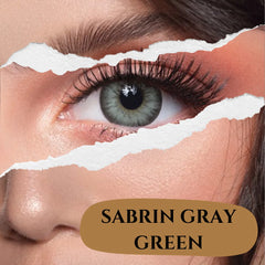 Dahab Gold Collection Sabrin Gray Green Contact Lenses