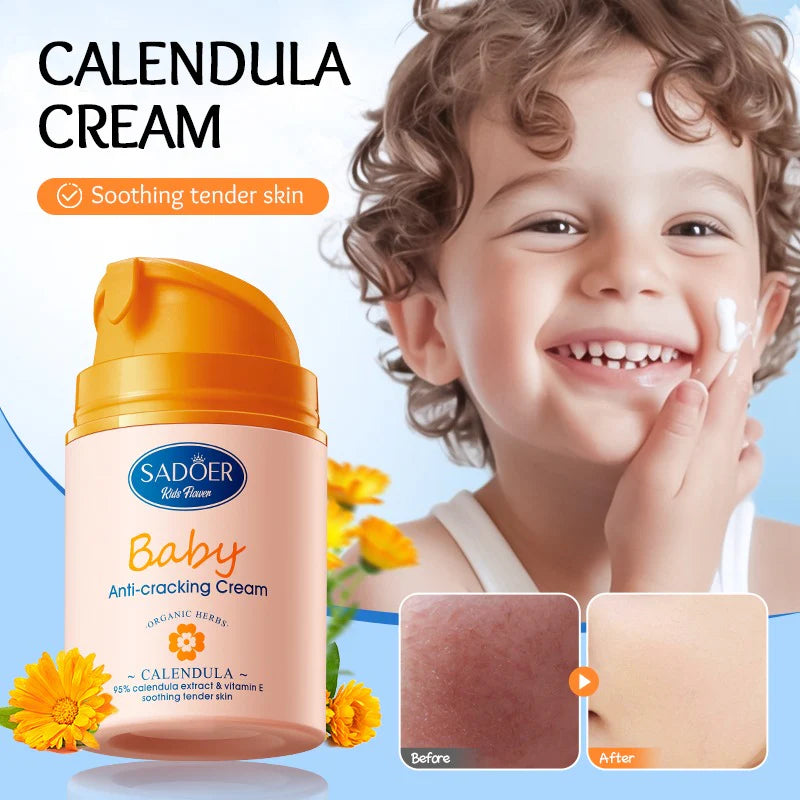 SADOER Baby Calendula Vitamin E Gentle Soothing Anti-Cracking Cream - 50g