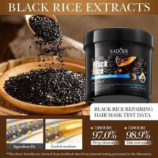 SADOER Black Rice Smooth Repairing Hair Mask - 500g