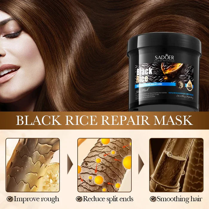 SADOER Black Rice Smooth Repairing Hair Mask - 500g