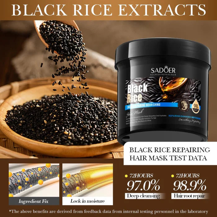 SADOER Black Rice Smooth Repairing Hair Mask - 500g