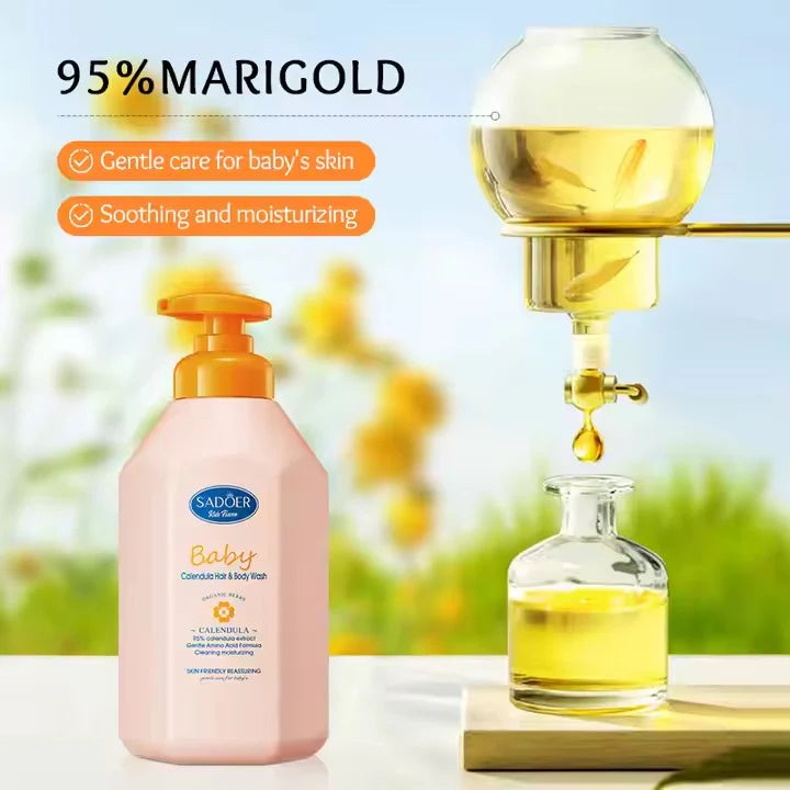 SADOER Children's Calendula Amino Acid Shampoo and Bath Gel -  600ml