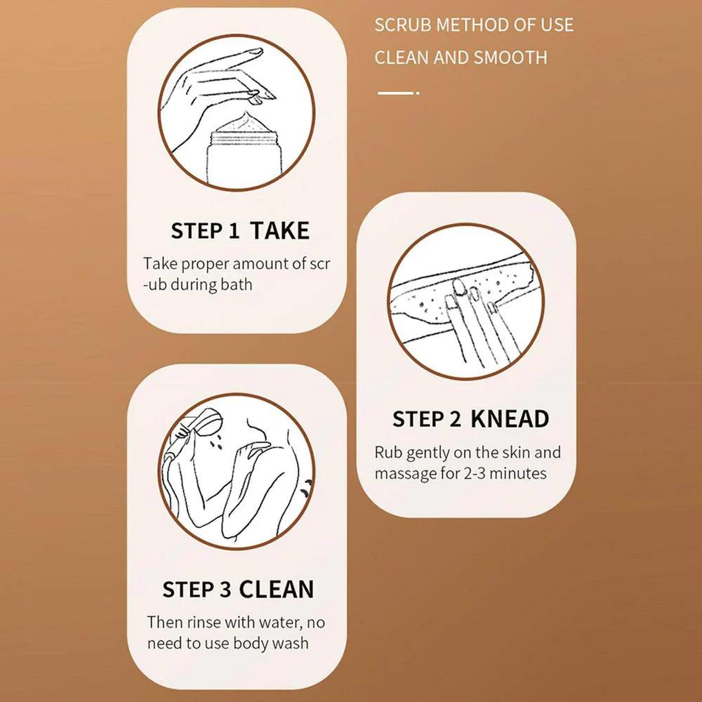 Sadoer Coffee Clear Moisturizing and Softening Body Scrub 256g