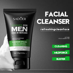 SADOER Men's Cool Oil Control Salicylic Acid Mud Cleanser - 100g