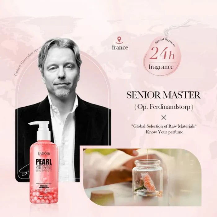 SADOER Natural Organic Peach Pearl Fragrant Shower Gel - 300ml