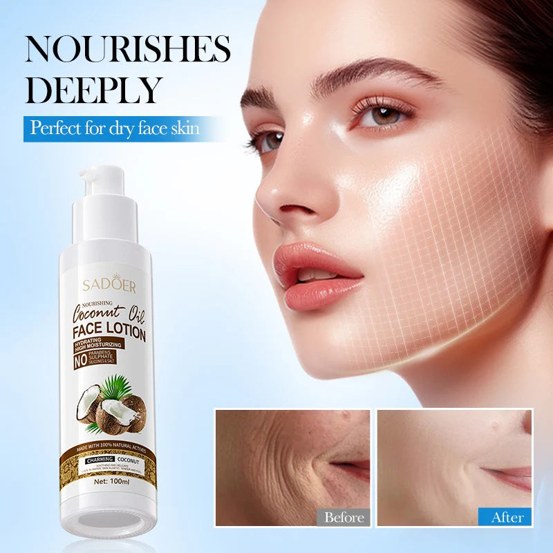 SADOER Nourishing Coconut Oil Moisturize Face Lotion  - 100ml