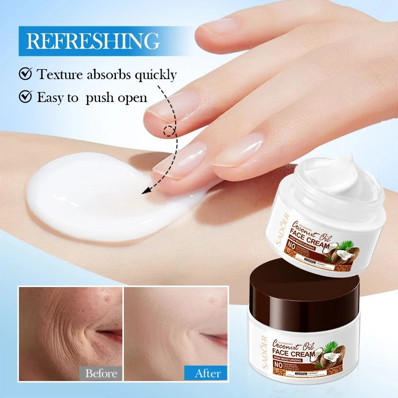 SADOER Nourishing Coconut Oil Moisturizing Face Cream  - 50gm