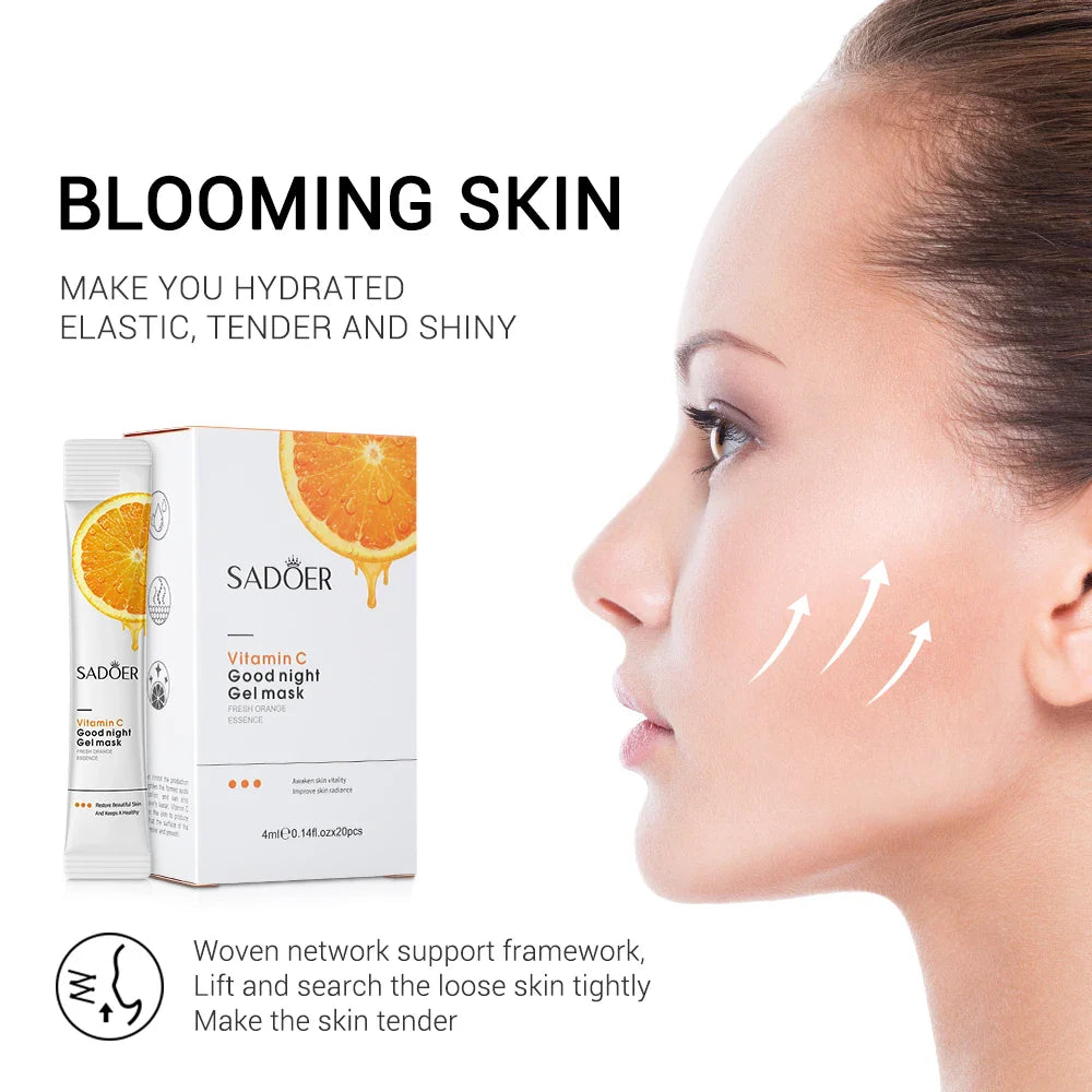 SADOER Vitamin C Goof Night Sleeping Gel Mask 20Pcs