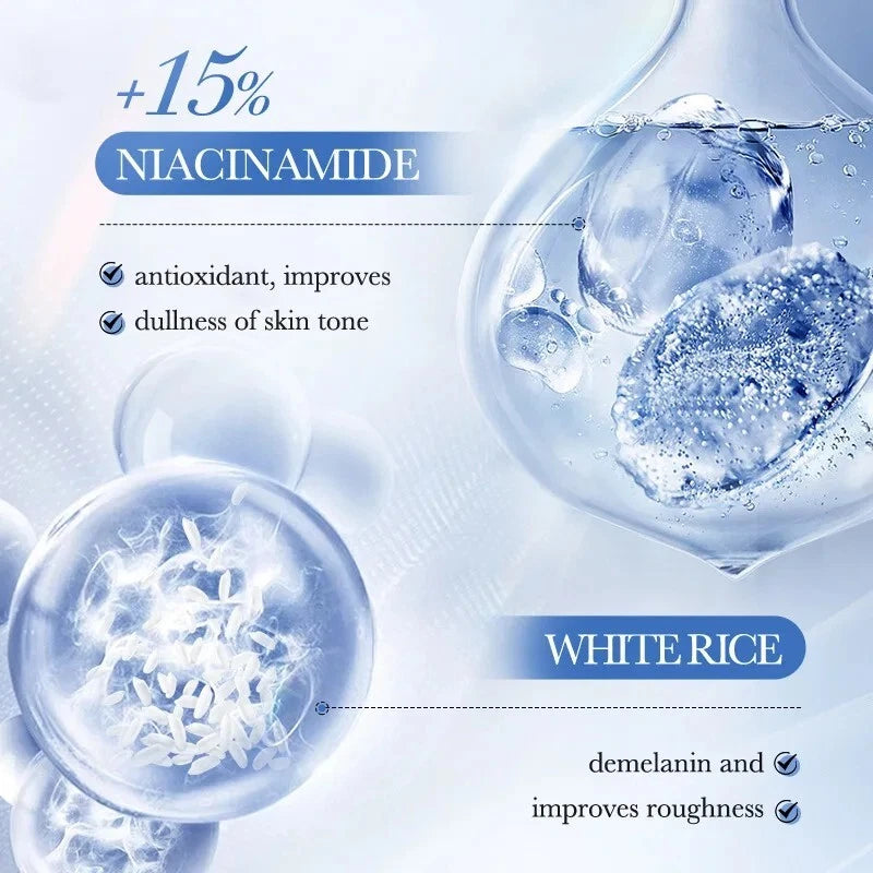 SADOER White Rice Nicotinamide Serum for Face Moisturizing Brightening Hydrating - 50ml