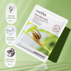 SADOER Snail Essence Moisturizing Face Sheet Mask - 25g