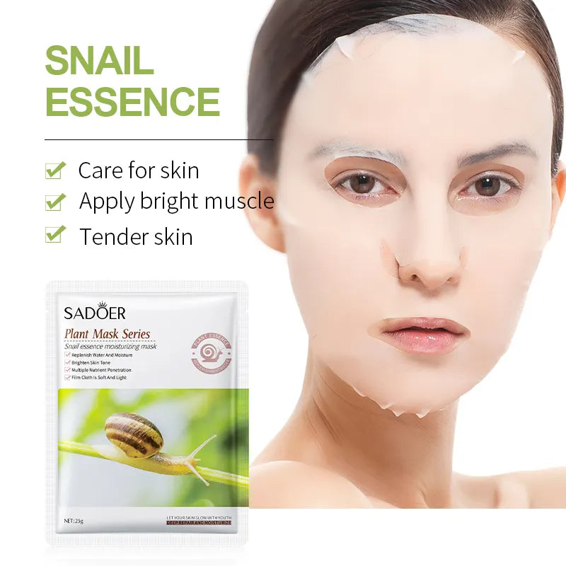 SADOER Snail Essence Moisturizing Face Sheet Mask - 25g