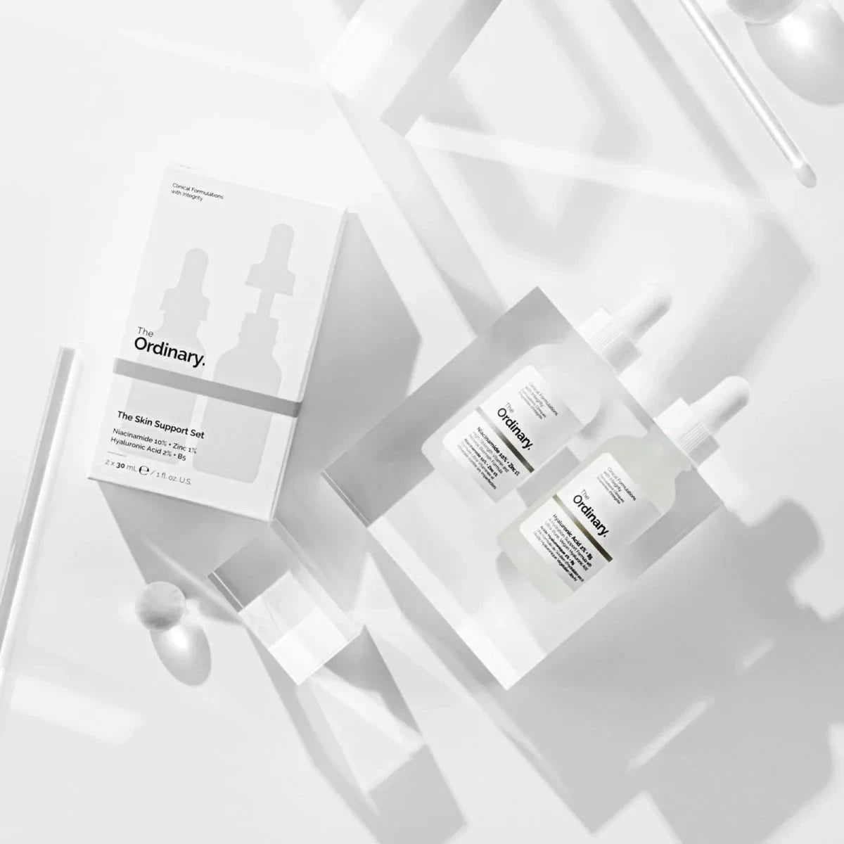 The Ordinary Hyaluronic Acid with 2% + B5 (30 ml) and Niacinamide 10% + Zinc 1% (30 ml) Facial Kit