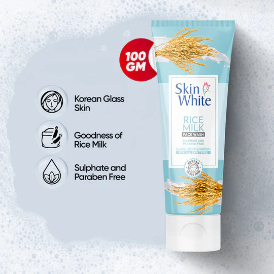 Skin White Rice Milk Face wash (Sulphate & Paraben Free)