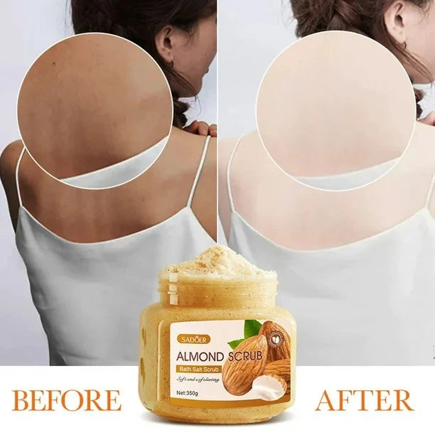 Sadoer Almond Scrub Soft And Exfoliating Bath Salt Scrub - 350g