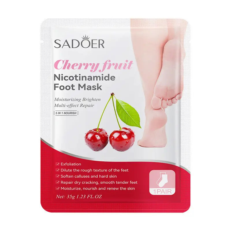 Sadoer Cherry Fruit Nicotinamide Moisturizing Foot Mask