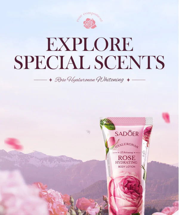 Sadoer Double Tube Hyaluronan Whitening Rose Hydrating Body Lotion - 100ml