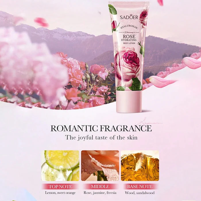 Sadoer Double Tube Hyaluronan Whitening Rose Hydrating Body Lotion - 100ml