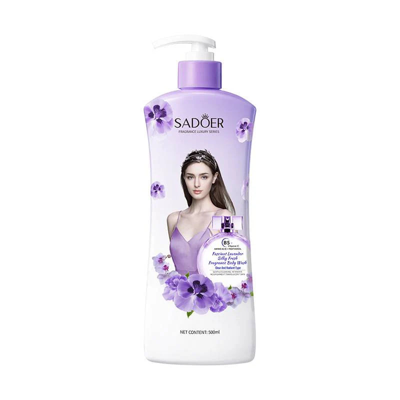 Sadoer Fragrance Luxury Series Lavender Silky Fresh Body Wash - 500ml