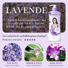 Sadoer Fragrance Luxury Series Lavender Silky Fresh Body Wash - 500ml