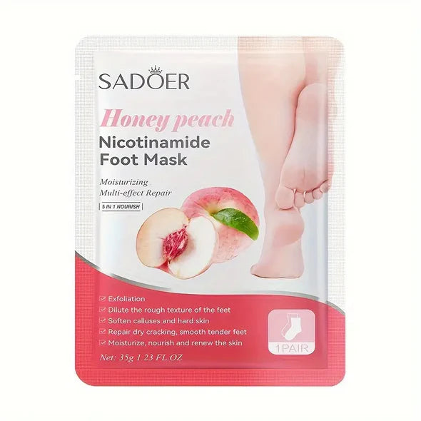 Sadoer Honey Peach Nicotinamide Moisturizing Foot Mask