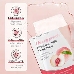 Sadoer Honey Peach Nicotinamide Moisturizing Foot Mask