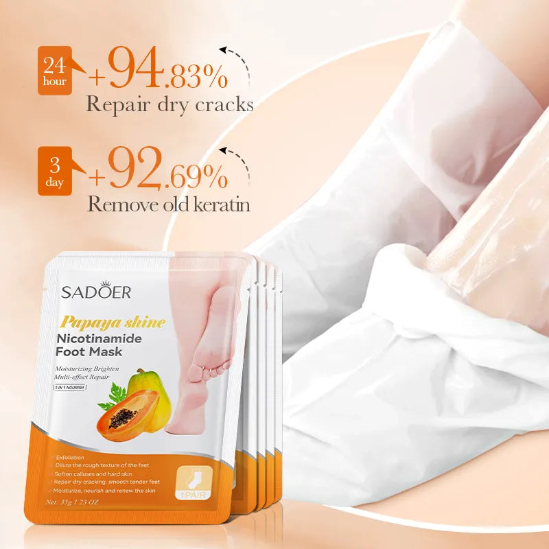 Sadoer Papaya Nicotinamide Moisturizing Foot Mask 35g
