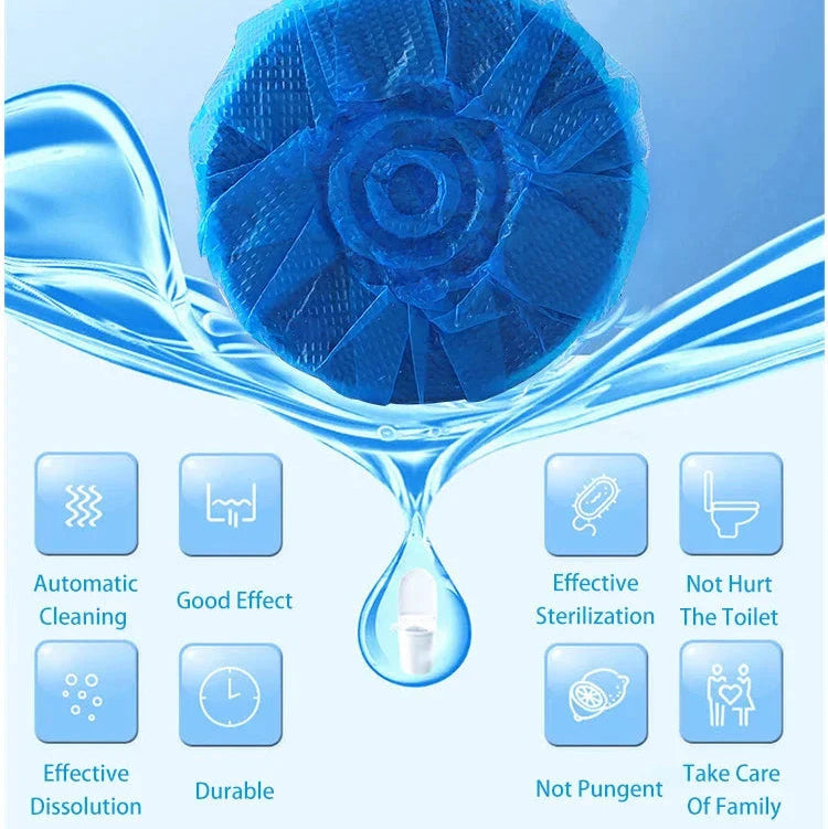 Blue Automatic Toilet Cleaner Stain Remover - 10 Tablets
