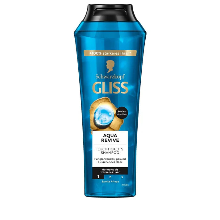 Schwarzkopf Gliss Aqua Revive Moisture Shampoo, For Normal To Dry Hair - 400ml