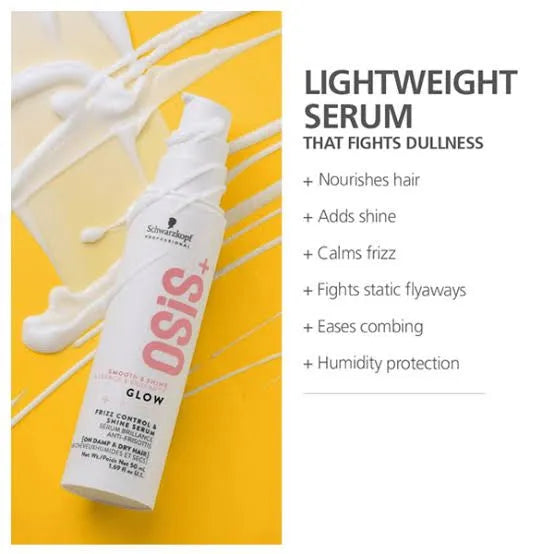 Schwarzkopf Osis+ Glow Frizz Control & Shine Serum - 50ml