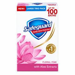 Safeguard Floral Pink with Aloe Extracts Soap - 3 X 115g