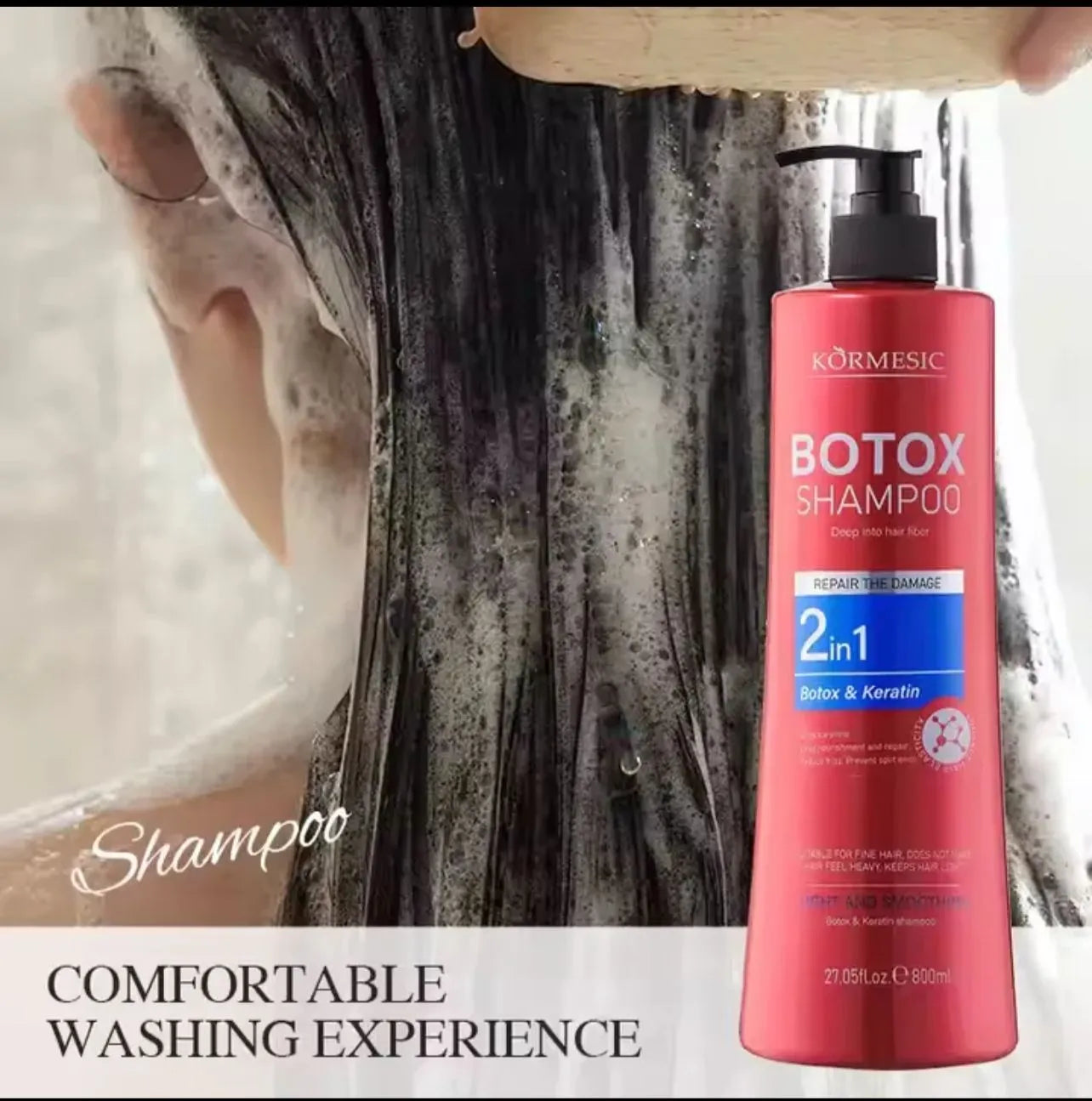 Kormesic Botox & Keratin Light Smoothing Shampoo - 800ml