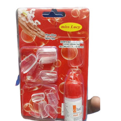 Miss Lucy TransParent Artificial Nails With Glue 40 PCS