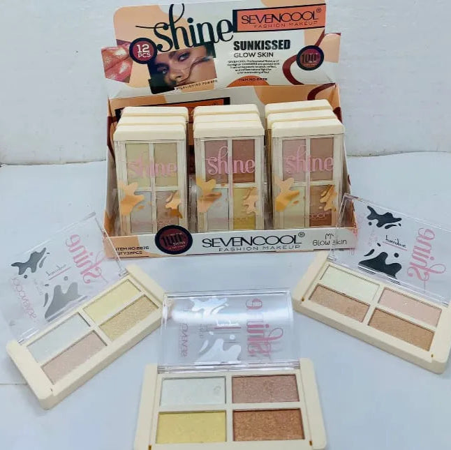 Seven cool 4 in 1 highlighter Palette