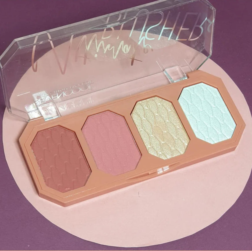 Seven Cool 2 in 1 Blusher + Highlighter palette