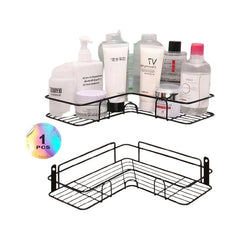 Bathroom & Kitchen Screw Punch Metal Corner Shelf