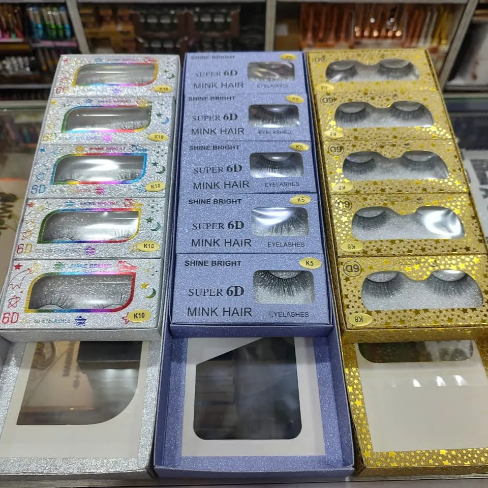 Shine bright 6D eyelashes (Each Box 5Pcs)