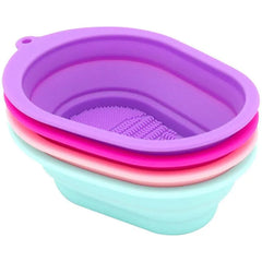 Silicone Foldable Makeup Brush Cleaning Pad Bowl