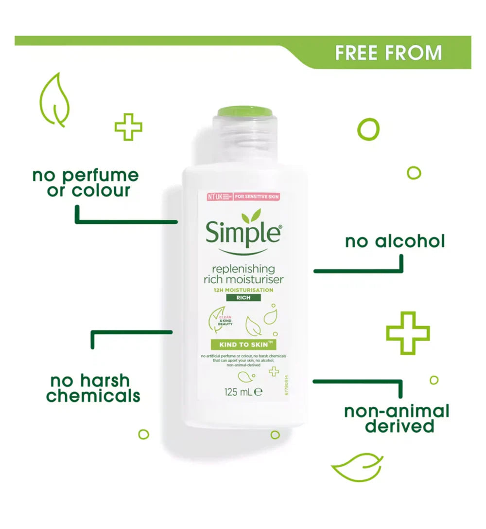 Simple Kind to Skin Replenishing Rich Moisturiser  - 125ml