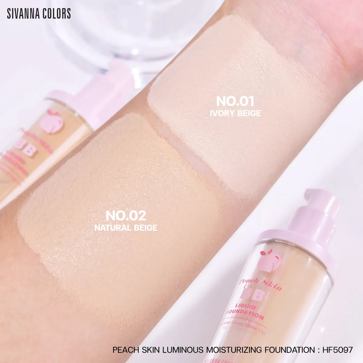Sivana peach skin foundation Made in Thailand