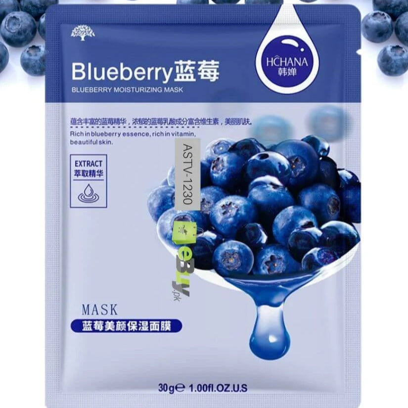 Rorec Hchana Blueberry Moisturizing Face Sheet Mask – 30g