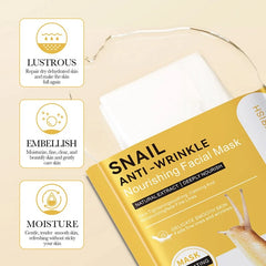 BIOAQUA Snail Anti-Wrinkle Nourishing Facial Sheet Mask - Each