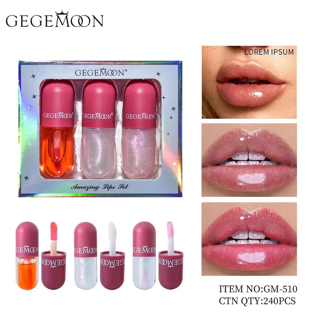 Gegemoon 3pcs Lip Oils Set