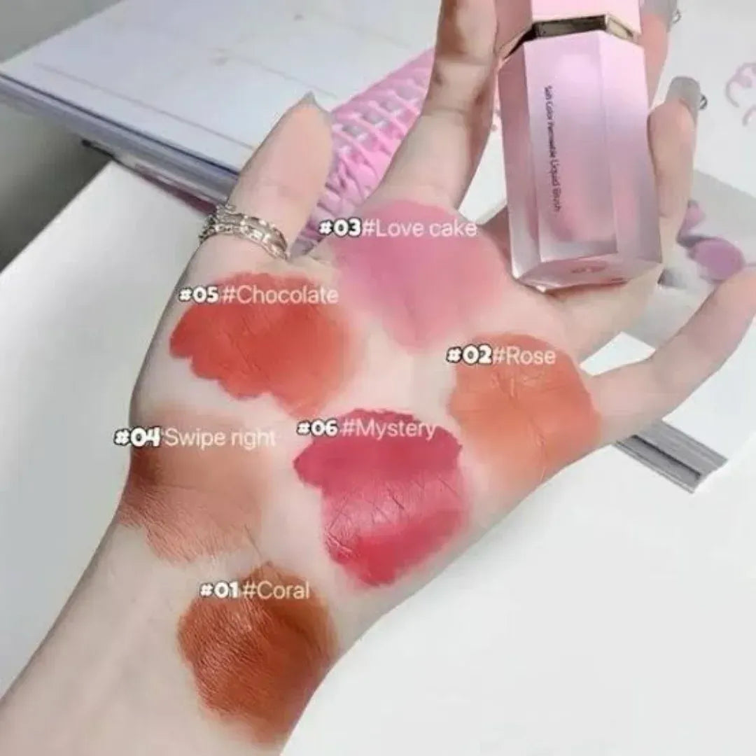 6 Pcs Mocallure Liquid Blush-On Set