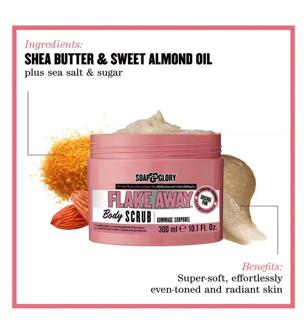 Soap & Glory Flake Away Body Scrub, For Gorgeously Glowing Skin - 50ml