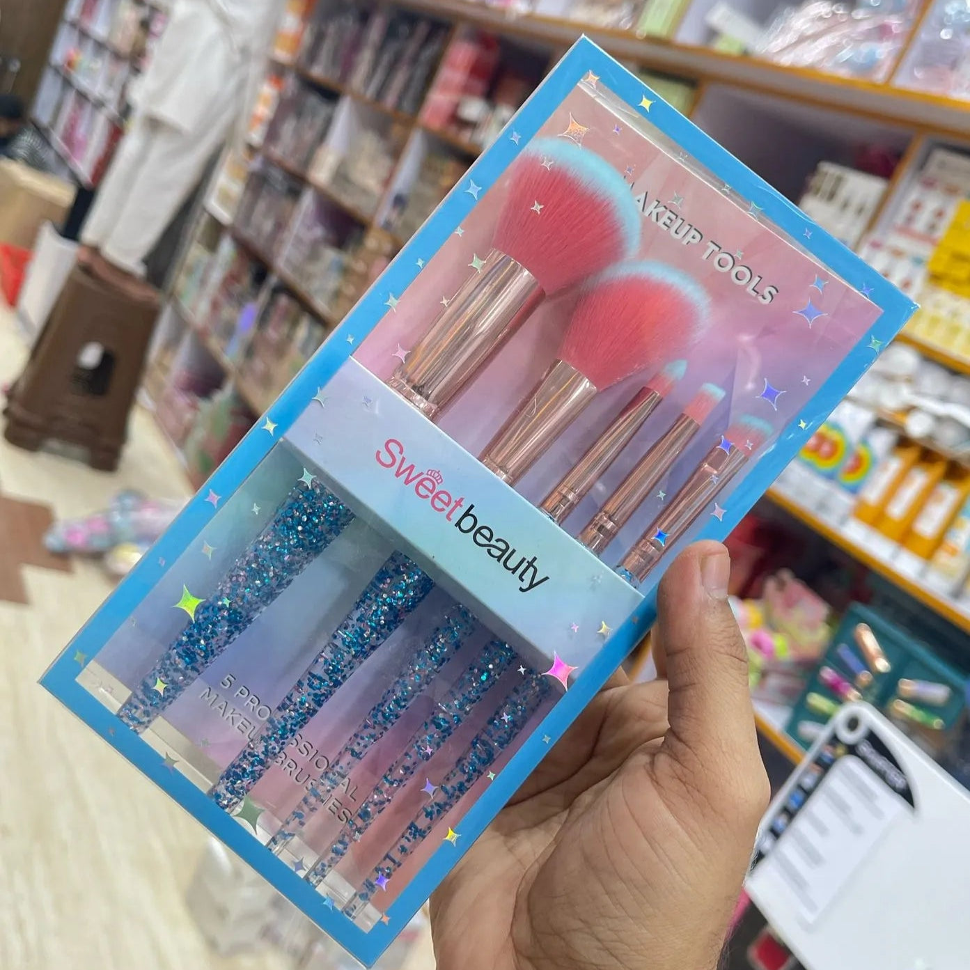 Sweet Beauty 5 Pcs Glitter Makeup Brushes